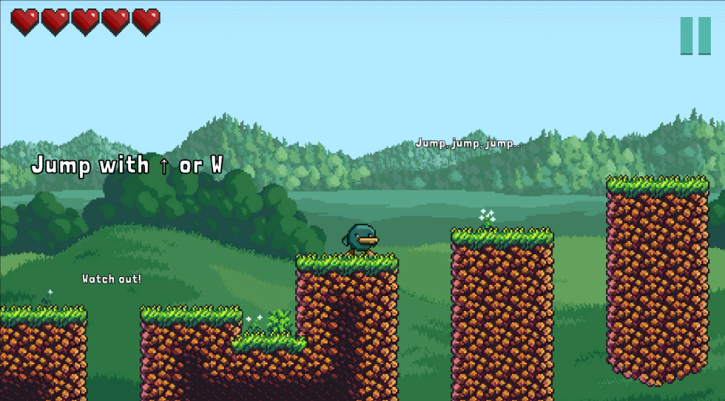 MatefallsBeta Screenshot - Jumping platforms